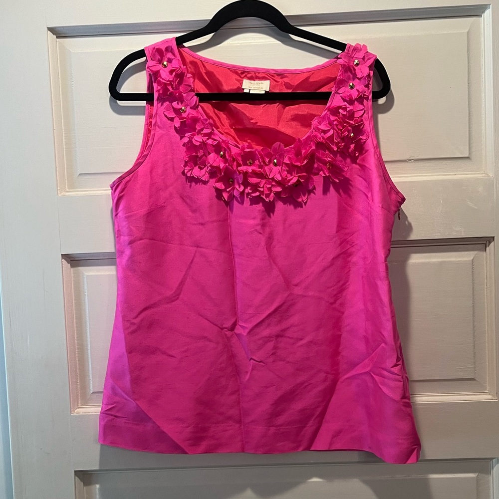 Silk floral shell